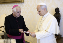 Monseñor Lozano, ex presidente de CEPAS, fue recibido por el Papa León